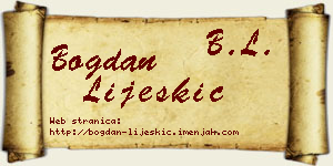 Bogdan Lijeskić vizit kartica